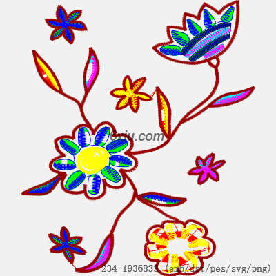 svg矢量绣花图下载