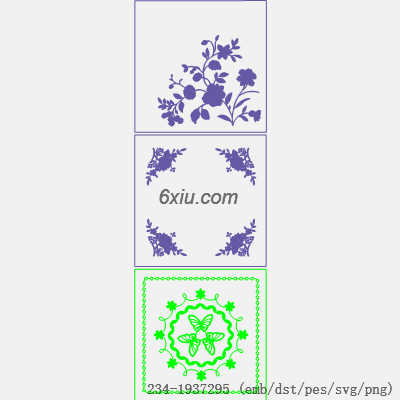svg矢量绣花图下载