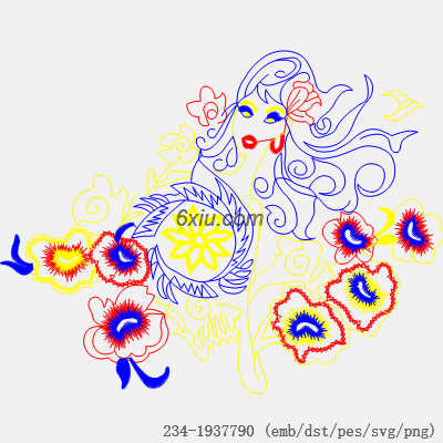 svg矢量绣花图下载