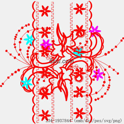 svg矢量绣花图下载
