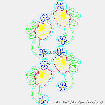 svg矢量绣花图下载