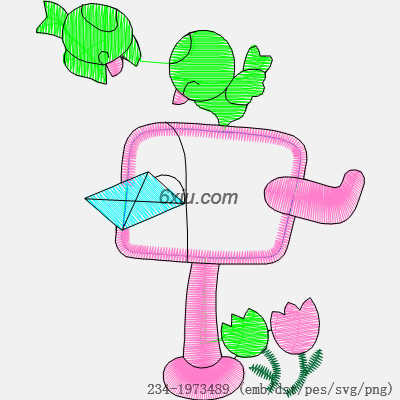 svg矢量绣花图下载