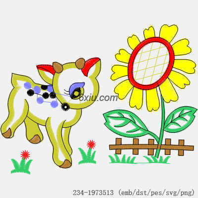svg矢量绣花图下载