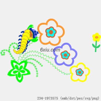 svg矢量绣花图下载