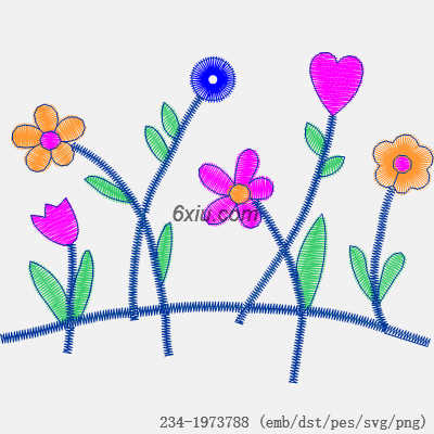 svg矢量绣花图下载