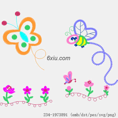 svg矢量绣花图下载