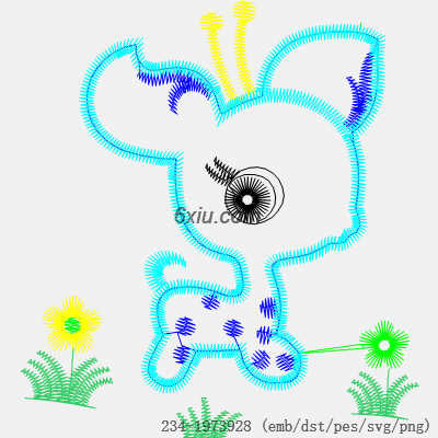 svg矢量绣花图下载
