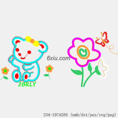svg矢量绣花图下载