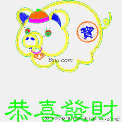 svg矢量绣花图下载