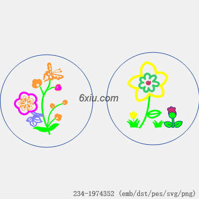 svg矢量绣花图下载