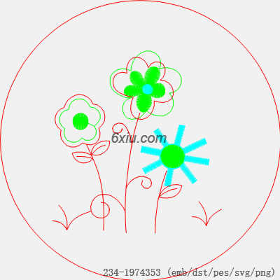 svg矢量绣花图下载