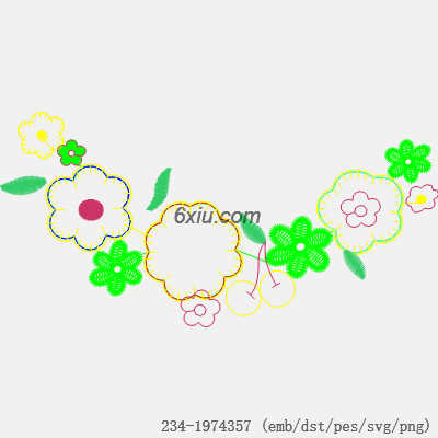 svg矢量绣花图下载