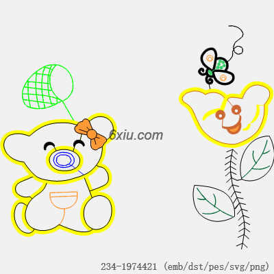 svg矢量绣花图下载