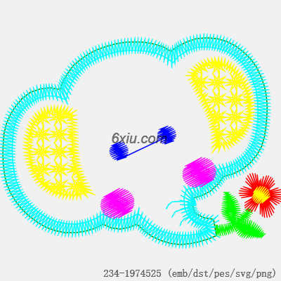 svg矢量绣花图下载