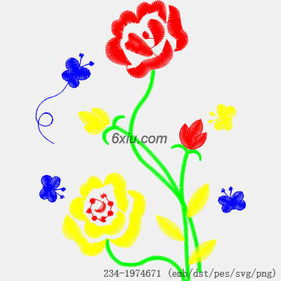 svg矢量绣花图下载