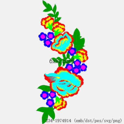 svg矢量绣花图下载
