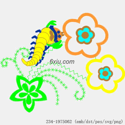 svg矢量绣花图下载