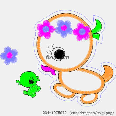 svg矢量绣花图下载