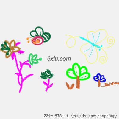 svg矢量绣花图下载