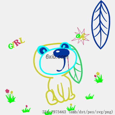 svg矢量绣花图下载