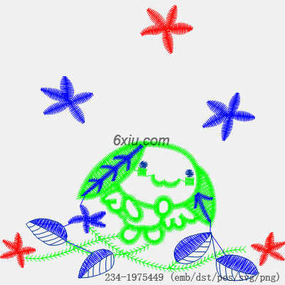 svg矢量绣花图下载