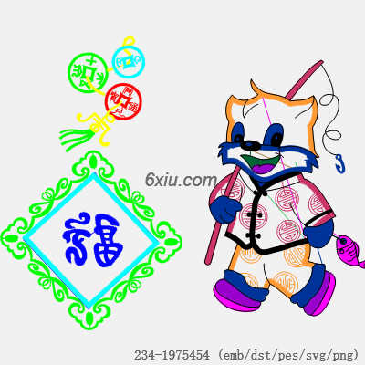 svg矢量绣花图下载