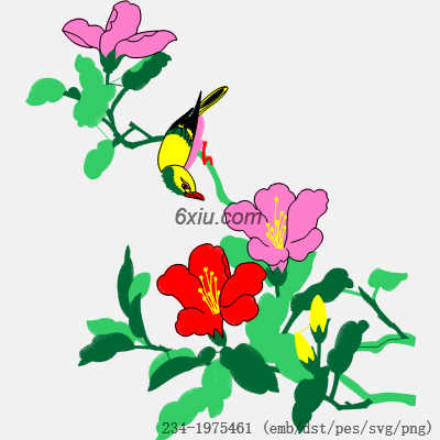 svg矢量绣花图下载