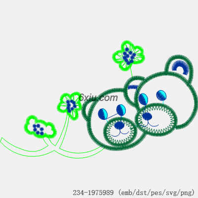 svg矢量绣花图下载