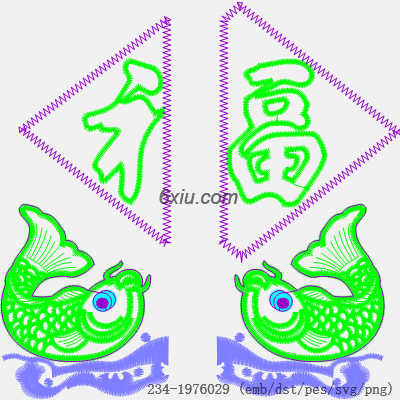 svg矢量绣花图下载