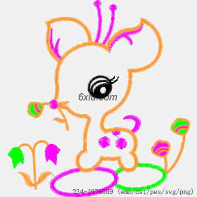 svg矢量绣花图下载