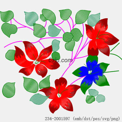 svg矢量绣花图下载