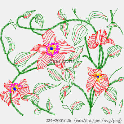 svg矢量绣花图下载