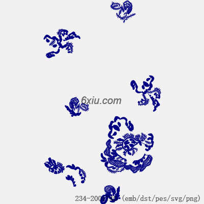 svg矢量绣花图下载