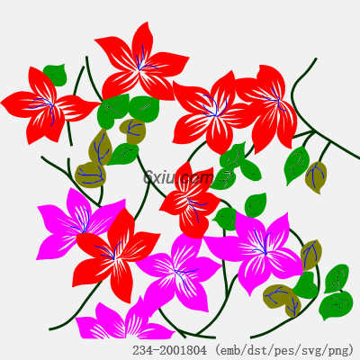 svg矢量绣花图下载