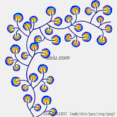 svg矢量绣花图下载