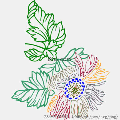 svg矢量绣花图下载