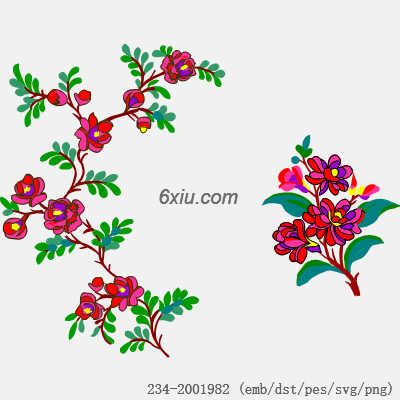 svg矢量绣花图下载
