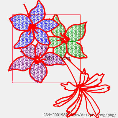 svg矢量绣花图下载