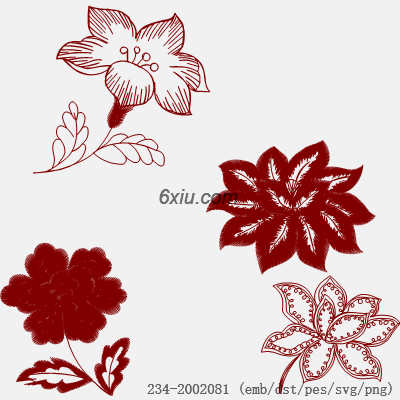 svg矢量绣花图下载