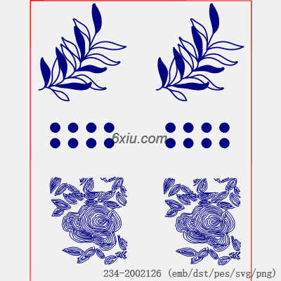 svg矢量绣花图下载