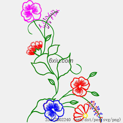 svg矢量绣花图下载