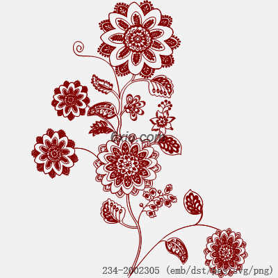 svg矢量绣花图下载