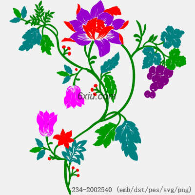 svg矢量绣花图下载