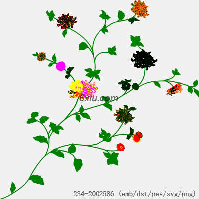 svg矢量绣花图下载