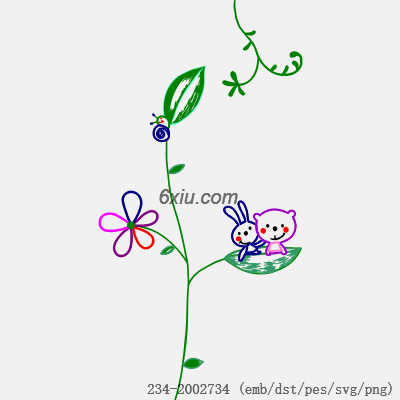 svg矢量绣花图下载