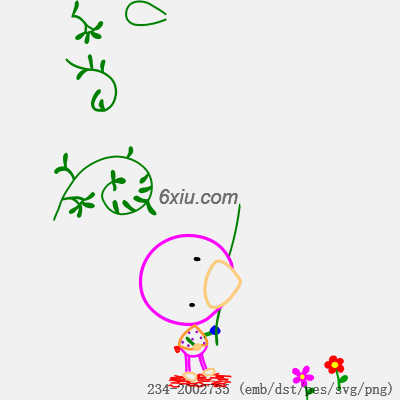 svg矢量绣花图下载