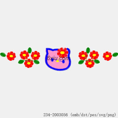 svg矢量绣花图下载