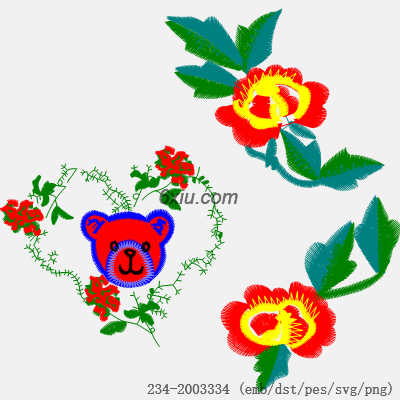 svg矢量绣花图下载