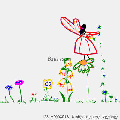 svg矢量绣花图下载
