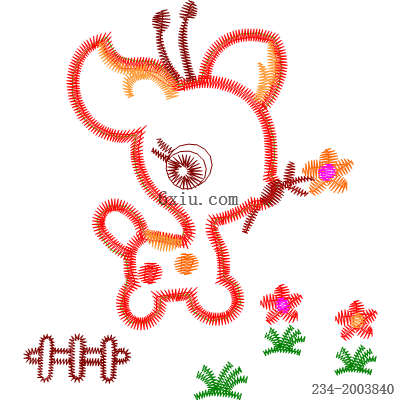 svg矢量绣花图下载